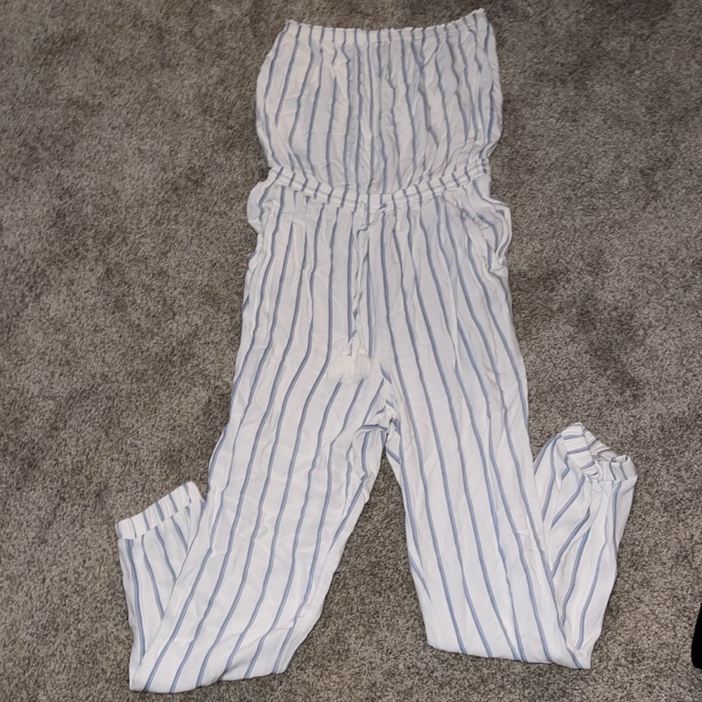 Forever 21 Strapless Jumpsuit with Pockets